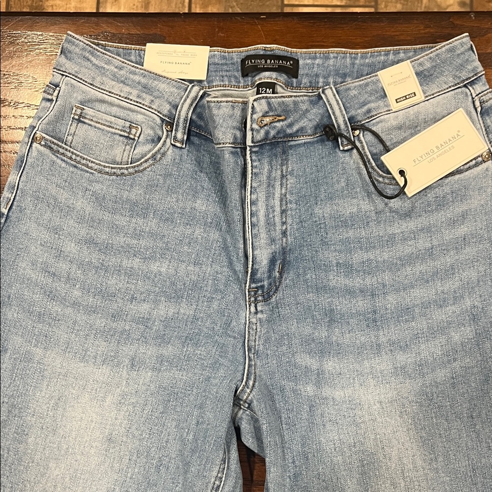 Zara Light Wash High-Rise Wide Leg Jeans